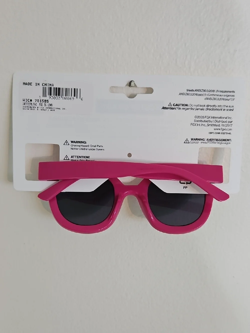 Foster Grant Kids Protective Sunglasses Pink With Silver Stars NWT